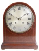 A Winterhalter & Hofmier 8-day mahogany cased mantle clock