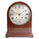 A Winterhalter & Hofmier 8-day mahogany cased mantle clock