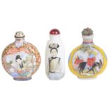 Three 20th century Chinese snuff bottles