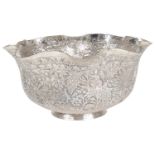 An Indian white metal bowl, 19th century