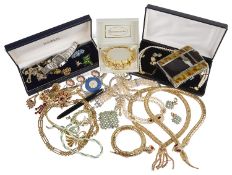 A large collection of mixed costume jewellery and watches