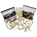A large collection of mixed costume jewellery and watches