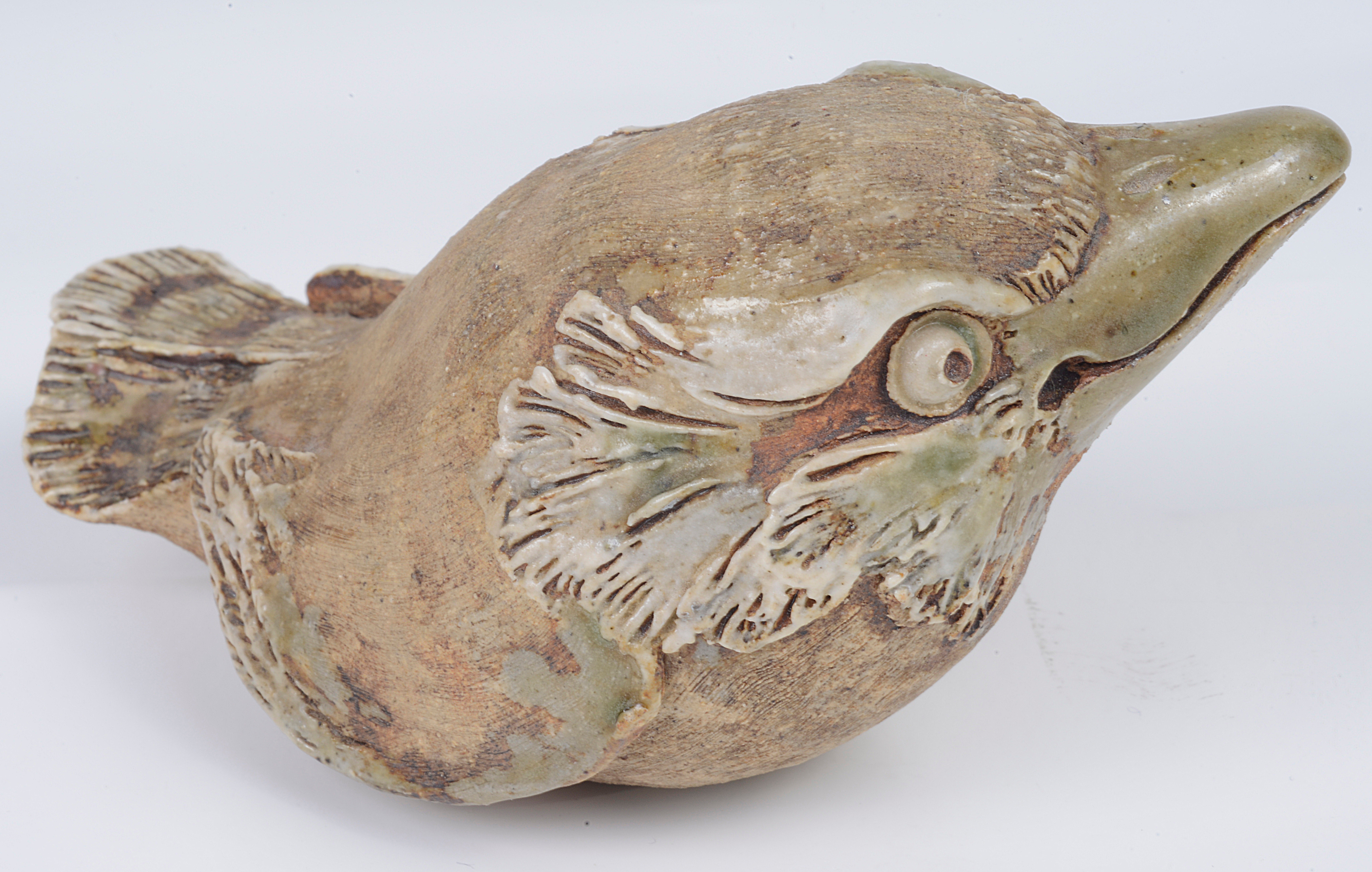 An unusual Martin Brothers style stoneware model of a grotesque bird - Image 2 of 2