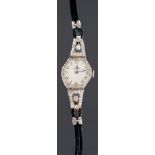 A 18ct white gold Rolex diamond ladies cocktail wristwatch