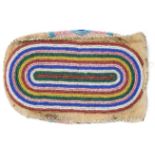 An attractive Native American flat beadwork bag