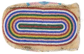 An attractive Native American flat beadwork bag