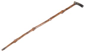 A rare walking cane inscribed 'His Grace Duke of Wellington', 19th century