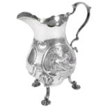 A Victorian silver cream jug, hallmarked London 1851