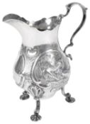 A Victorian silver cream jug, hallmarked London 1851