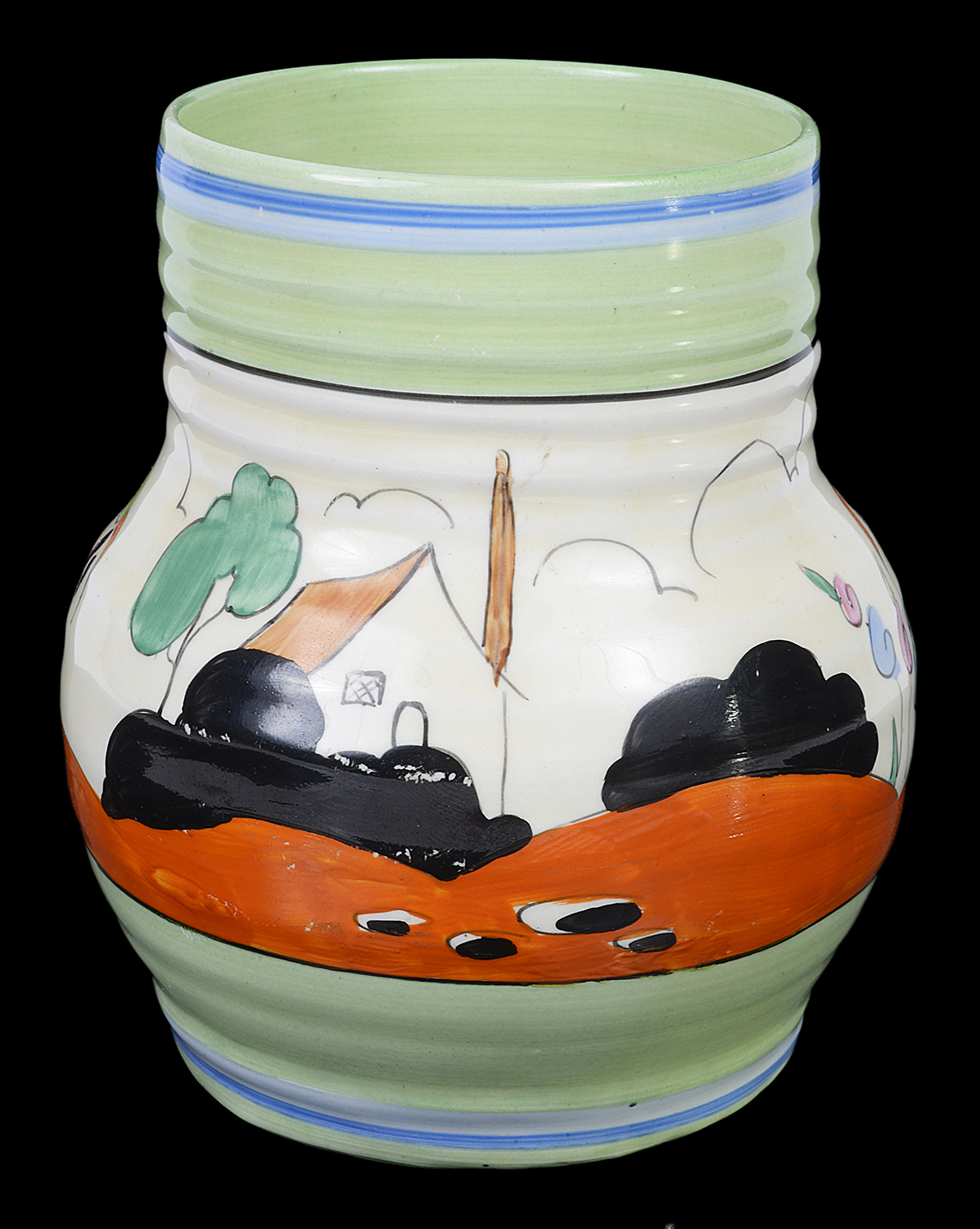 A Clarice Cliff 'Tulips' vase, c1930's