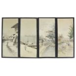 H Watanabe, (Japanese, 20th century) landscape and river scenes; others