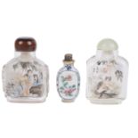 An amusing Chinese interior painted snuff bottle