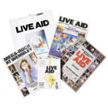 A collection of Rock Ephemera Relating to Live Aid 1985