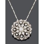 An attractive Victorian diamond set pendant brooch