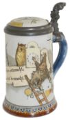 A late 19th c. Mettlach Villeroy & Boch Stoneware Stein