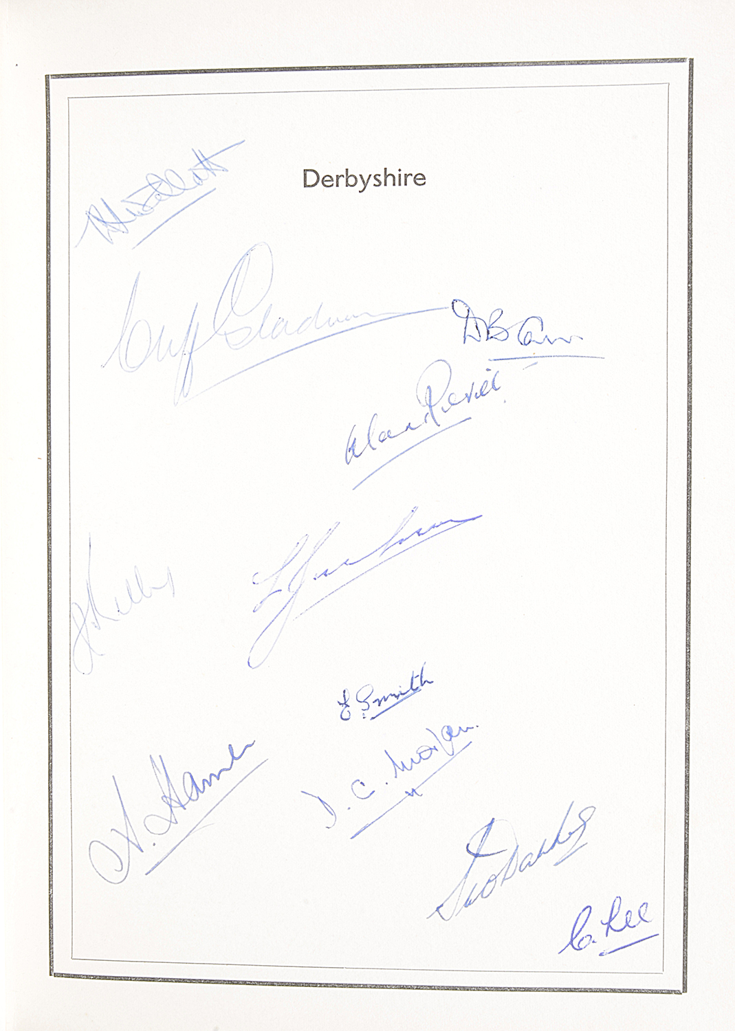 A 1950s autograph book of seventeen County cricket teams and England, Australia and Pakistan teams
