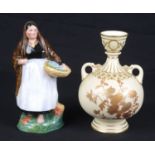 A Royal Worcester porcelain figure 'Lough Neagh Mary', c1931, modelled by Anne Acheson; 1 other