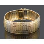 A Continental three colour 18ct gold bracelet