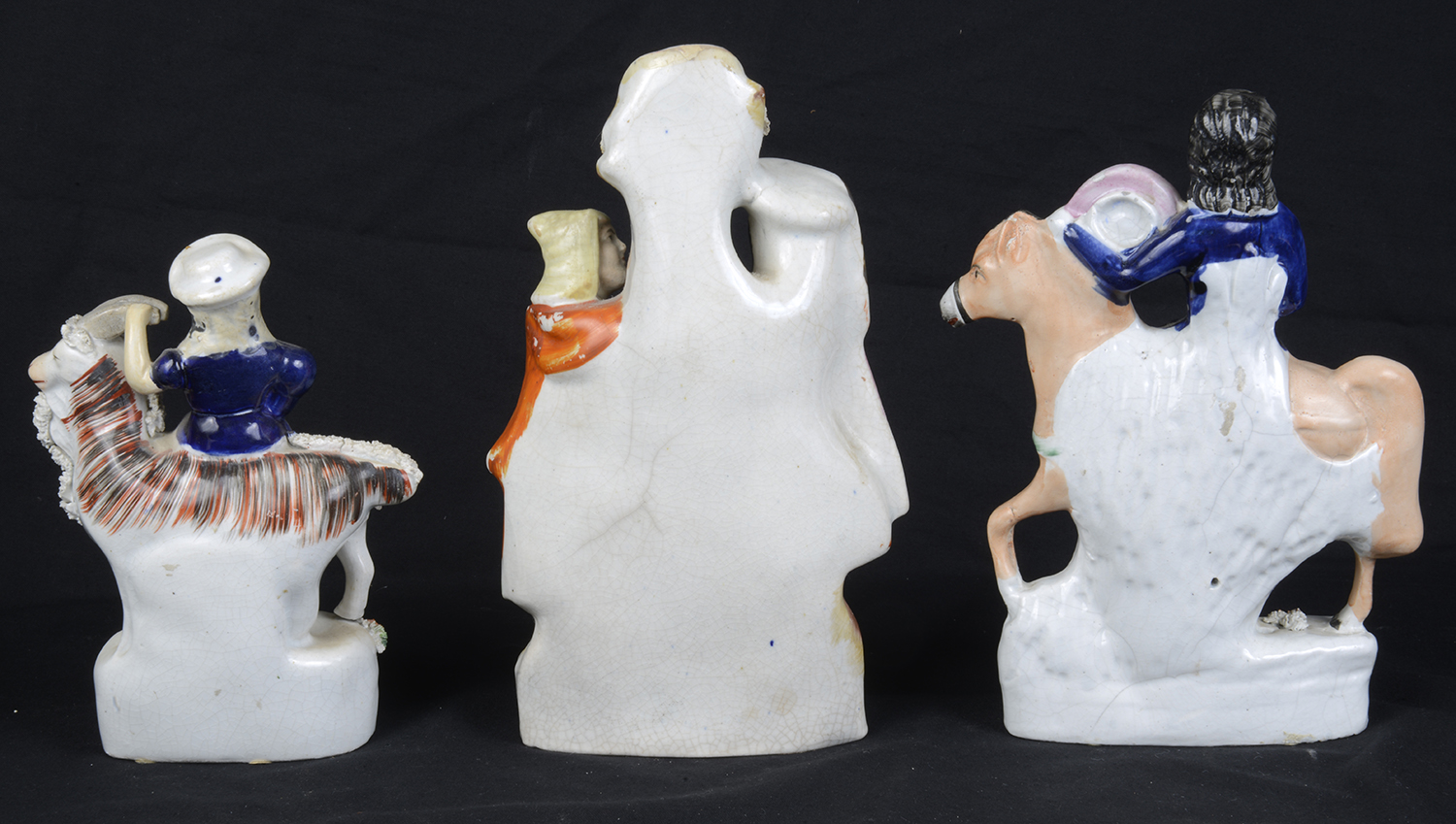 A collection of nine 19th c. Staffordshire pottery figures - Image 3 of 7