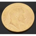 An Edward VII gold full sovereign 1907