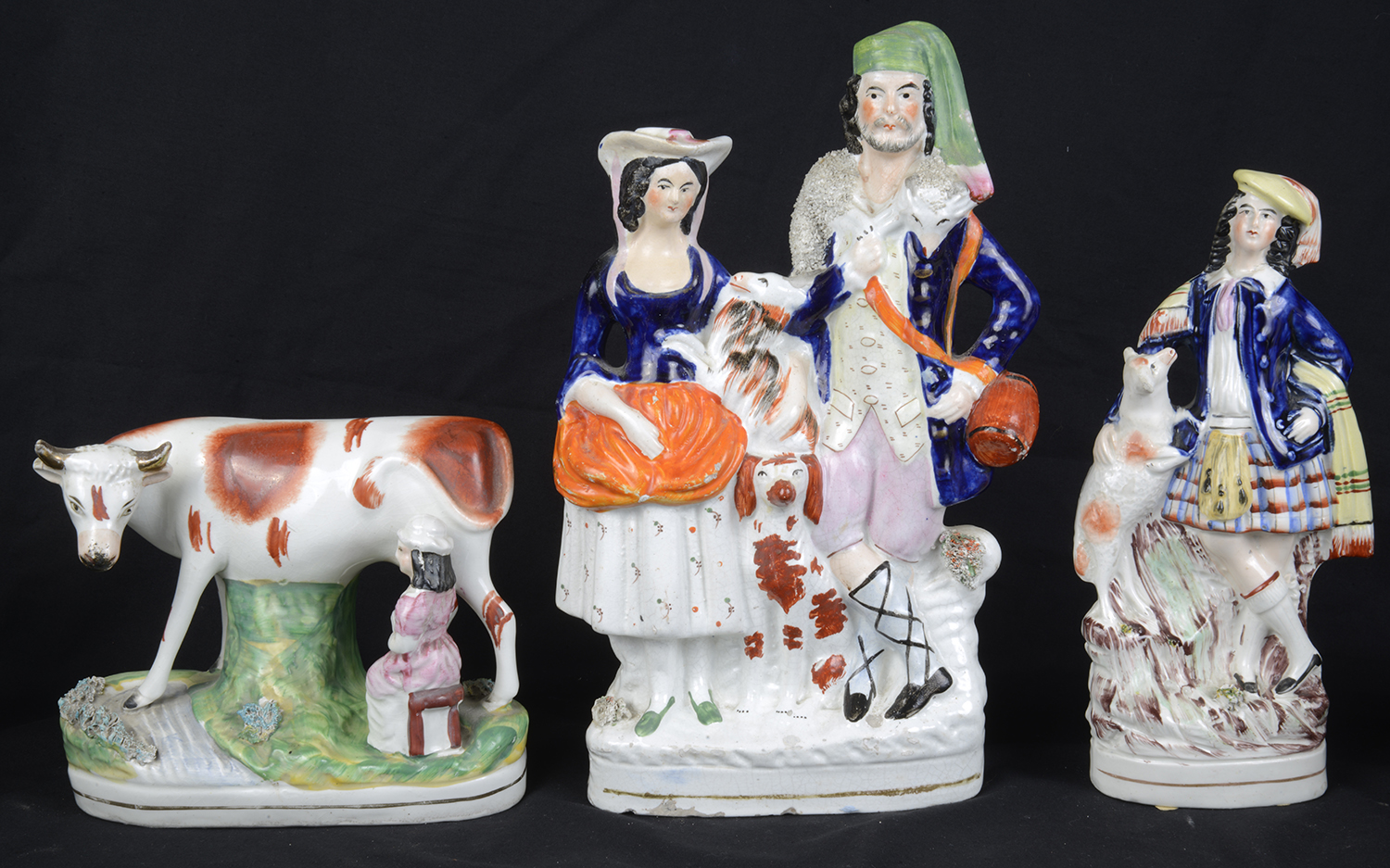 A collection of nine 19th c. Staffordshire pottery figures - Image 6 of 7