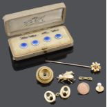 A collection of Victorian and later gold jewellery