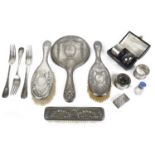 A collection of Victorian and later silver wares,