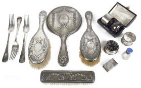 A collection of Victorian and later silver wares,