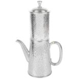 A Victorian silver coffee percolator, London 1886 by John Thomas Heath & John Hartshorne Middleton