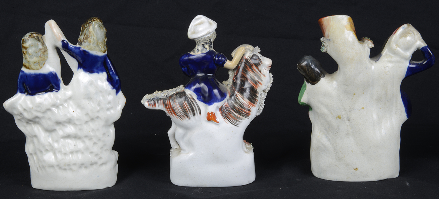 A collection of nine 19th c. Staffordshire pottery figures - Image 5 of 7