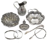 A collection of Victorian and later silver