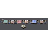 An attractive and unusual Art Deco Egyptian Revival enamelled bracelet