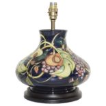 A Moorcroft 'Queen's Choice' table lamp, designed by Emma Bossons c2000