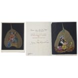 A collection of hand painted Indian Christmas Cards