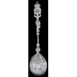 A silver figural spoon, Import London 1902 by Singleton, Benda & Co. Ltd