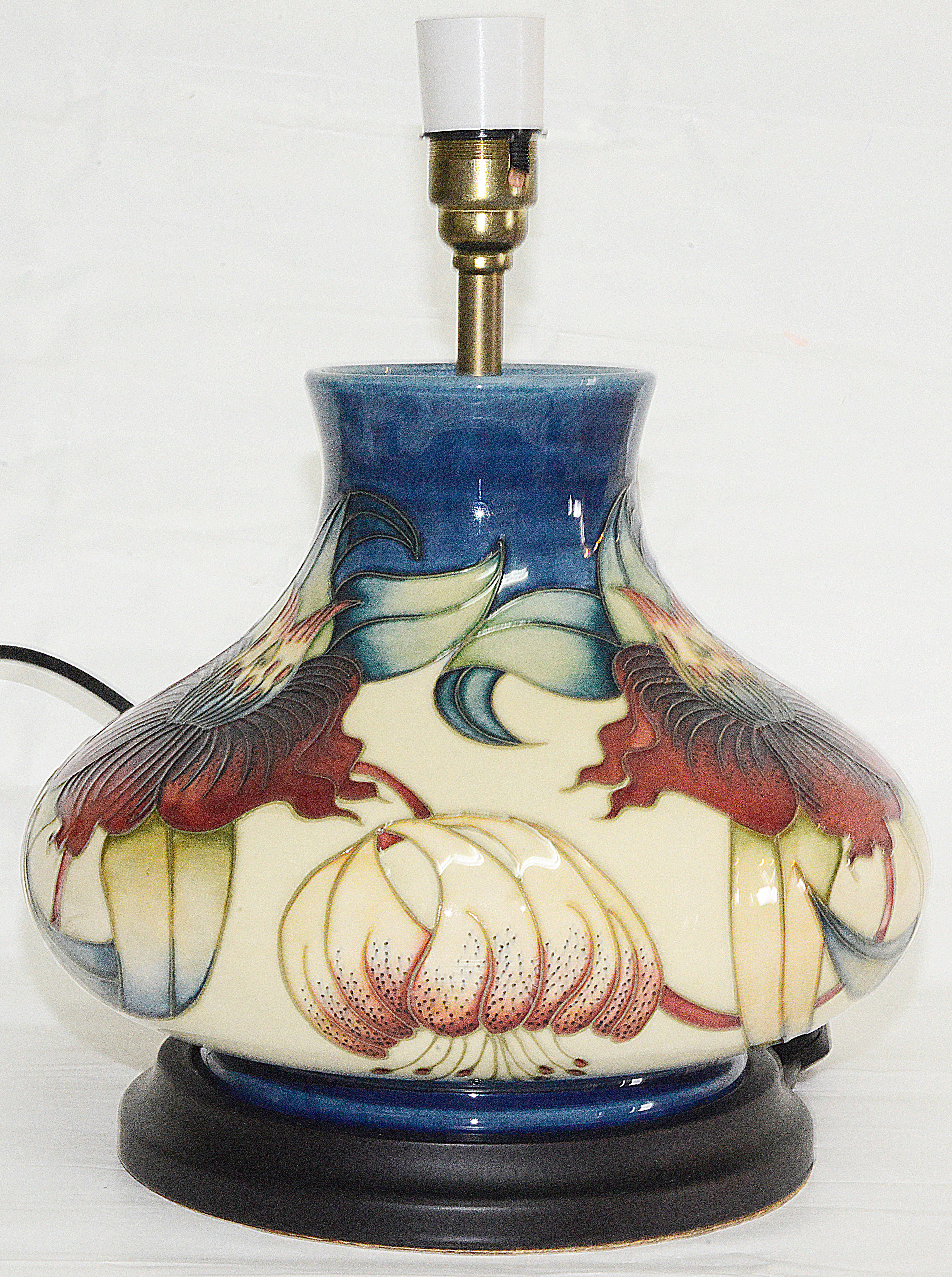 A Moorcroft 'Anna Lily' table lamp, designed by Nicola Slaney, c2000 - Image 2 of 2