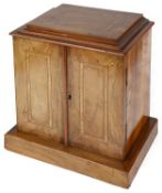 A Victorian mahogany and inlaid table top collectors cabinet