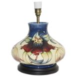 A Moorcroft 'Anna Lily' table lamp, designed by Nicola Slaney, c2000