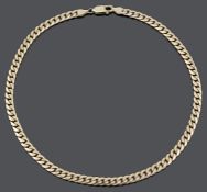 A Contemporary 9ct gold flat curb link necklace