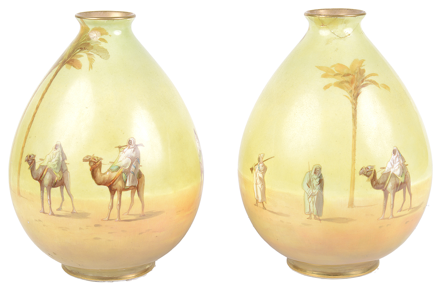 A pair of Royal Doulton vases