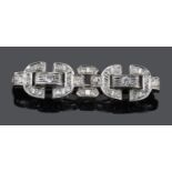 A small Continental Art Deco diamond set brooch