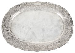 An early 20th c. German .800 silver tray