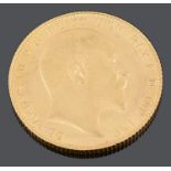 An Edward VII gold full sovereign 1908
