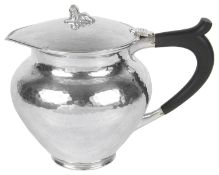 A George V silver water jug, Birm. 1911 by Albert Edward Jones