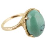 An unusual turquoise dress ring in fancy coiled mount