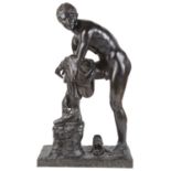 A 19th c. Grand Tour bronze of Hermes fastening his sandal