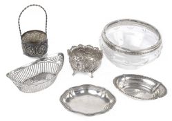 A small collection of continental mostly early 20th c. continental .830 silver items