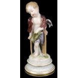 A 20th c. Meissen porcelain figure of putto