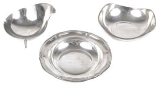 Two contemporary Mexican silver dishes