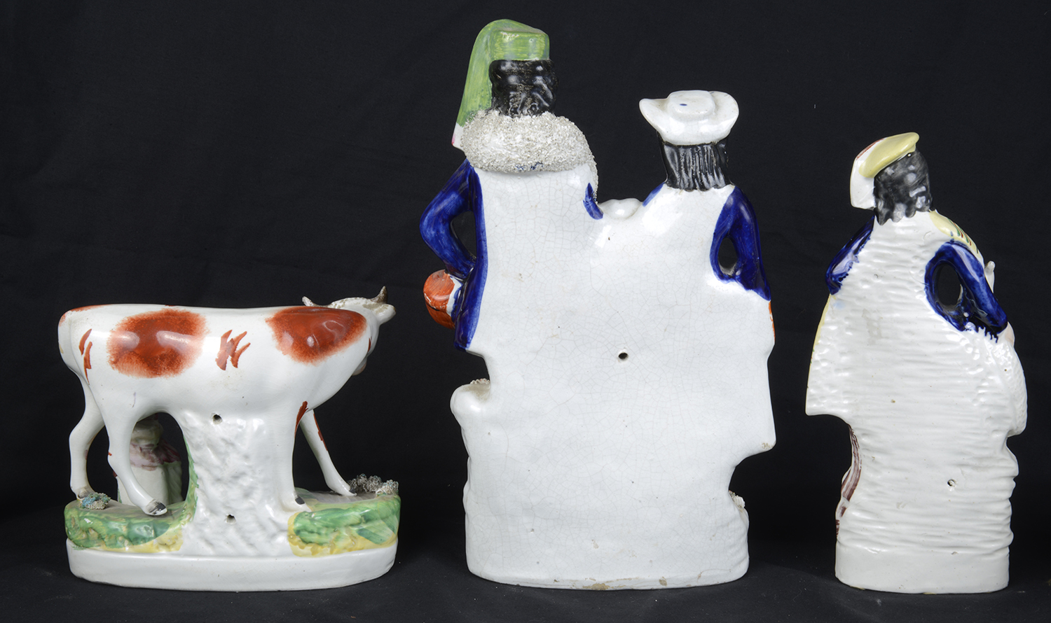 A collection of nine 19th c. Staffordshire pottery figures - Image 7 of 7